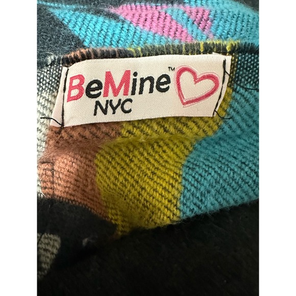 Be Mine NYC Western Print Hooded Poncho, OSFM - Picture 5 of 6